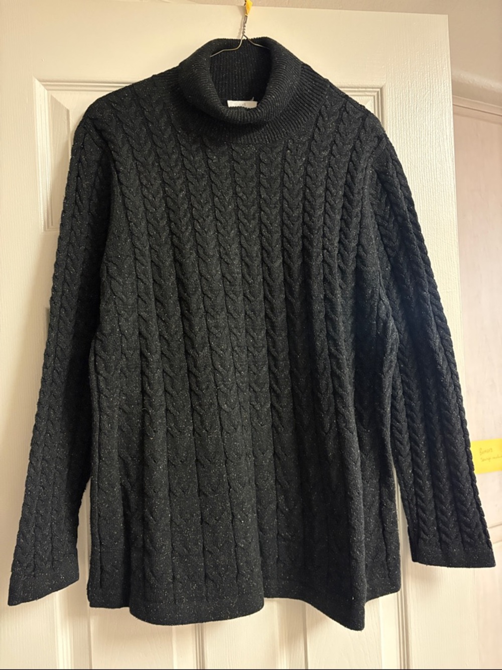 J. Jill Black Speckled Turtleneck Sweater Medium - excellent condition - Picture 5 of 7